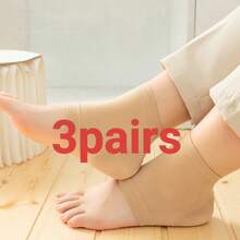 3 Pairs Unisex Silicone Moisturizing Foot Socks, Suitable For Cracked Heels - Black - View 5