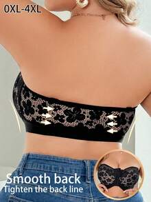 Women's Strapless Bra, Wireless Comfort Bra - Black - View 2