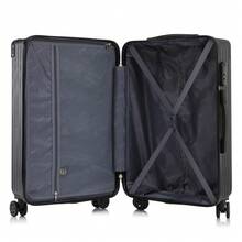 YONSLY Lightweight 2‑Piece Suitcase Set 24/28 Inches With 4 Wheels 360° Mesh Pocket TSA Customs Lock YKK Double Repair Zipper Suitcase For Vacation - 黑色 - 查看 3