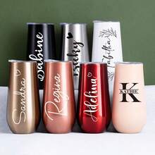 1pc Customized Stainless Steel Insulated Bottle, Personalized Stainless Steel Champagne Flute, Mini Vacuum Insulated Tumbler, Customized Insulated Iced Coffee Cup With Lid, Wedding Party Wine Glass, Beer Mug, Kitchen Insulated Bottle, Beverage Cup, Hot And Cold Drink Container, Insulated Bottle, Suitable For Coffee, Tea, Water - Multipurpose Travel Tumbler, No Electricity Needed, Thoughtful Gift For Enthusiasts And Daily Commuters - Multicolor - View 5