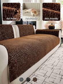 1件装雪尼尔四季通用宠物防滑沙发垫，适用于家庭客厅、卧室、办公室沙发，可机洗 - 多色 - 查看 11