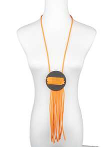 MARLIWOO 1 pieza Collar largo minimalista moderno, joyería bohemia clásica con borla para mujeres - Multicolor - Ver 5