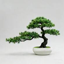 TUOGTCI 逼真仿真植物树盆景，结构稳固，带花盆，质感逼真，适用于家居/户外装饰，可用于新年、复活节、圣诞节、感恩节、圣帕特里克节、情人节、开斋节、周年纪念日等节日装饰 | 四季皆宜，方便移动摆放，节日装饰，耐候材质，活动策划，节日装饰，含花盆 - 綠色 - 查看 11