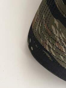 Mũ lưỡi trai bóng chày kiểu quân đội, nhanh khô, họa tiết rằn ri Mỹ cổ điển - Mũ thời trang đường phố - Họa tiết rằn ri nhãn đen - Xem 10