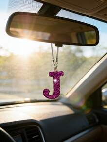 1 chiếc mặt dây chuyền trang trí nội thất ô tô đính đá toàn bộ chữ cái A-Z, mặt dây chuyền gương chiếu hậu ô tô, vật trang trí nội thất ô tô. - Một cỡ 3 - Xem 21
