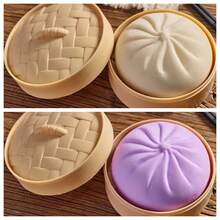 1/2/3 chiếc bánh mì mềm dẻo cỡ lớn 10cm, 1 bộ gồm 2 chiếc (1 bánh mì + 1 nồi hấp), nồi hấp bánh bao chơi khăm, đồ chơi giảm căng thẳng hình sầu riêng đàn hồi chậm, quà tặng sáng tạo ngày Cá tháng Tư, đồ chơi chơi khăm, đồ trang trí, đồ chơi giảm căng thẳng (Màu sắc sản phẩm có thể hơi khác so với hình ảnh do chụp ảnh) - Nhiều màu - Xem 15