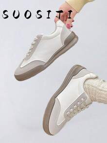 2026新款女士平底防滑休闲运动鞋 - 白色 - 查看 3