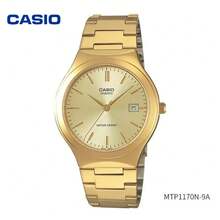 Casio 卡西欧男士奢华全金腕表，不锈钢表带，日常防水石英腕表 MMTP-1170N-9A - 均碼 - 查看 9