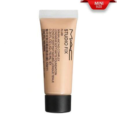  Fundación de maquillaje de larga duración con acabado suave mate MAC Studio Fix Fluid Skin Balancing Complex, NW11, 10ml