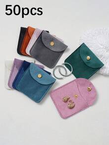 1/10/50个装 天鹅绒礼品袋，珠宝包装袋，珠宝礼品袋，婚礼生日派对糖果袋，耳环手链项链收纳袋，派对节日礼品包装袋 - I7 - 查看 4