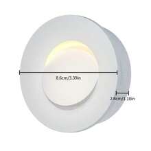 Intelligent Round Motion Sensor Night Light, Soft Warm Light, Gentle Lighting, Suitable For Bedroom, Bathroom, Hallway And Other Scenarios. Lights Up When Detecting People, A Thoughtful Lighting Assistant For Night-Time Use. - Warm Light - View 8