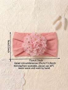 3 piezas Diademas para bebé recién nacido de color caramelo, suaves y amigables con la piel, aptas para uso diario al aire libre en todas las estaciones, sin tarjeta de papel - Multicolor - Ver 2