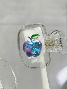 水晶蘋果圖案牙刷架，適用於各種尺寸牙刷，附通風孔可保持刷頭清潔乾燥，透明防塵牙刷蓋，適合女性與女孩的旅行牙刷保護蓋，便攜衛生，浴室美學可愛浴室配件，適用旅行與日常使用，透明夾式牙刷保護蓋，適合居家與旅行使用，母親節禮物，家庭禮物，返校季返校禮物 - 均碼 - 查看 13