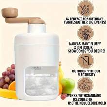 SOKANY 1 Portable Manual Ice Cube Chopper-Made Of Plastic, Suitable For Shaved Ice, Snow Cones And Fruit Jelly, With Ice Grid Plate-Ideal For Families, Parties, Outdoor Picnics And Barbecues, User-Friendly Design - View 9