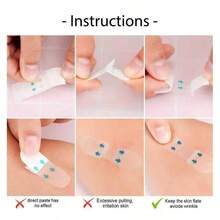 40pcs Invisible Face Lift Tapes, Waterproof Face Lifting Patches For V-Line Neck, Eye Bags & Double Chin, Wrinkle Smoothing Skin Tightening Tapes, Breathable & Waterproof - Multicolor - View 4