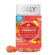 OLLY Probiotic + Prebiotic Gummy, Digestive Support And Gut Health, 500 Million CFUs, Fiber, Adult Chewable Supplement For Men And Women, Peach, 30 Day Supply - 30 Count - 營養補充品 - 查看 10