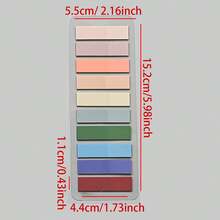 8 Styles/Pack, 200pcs Each, Total 1600pcs Index Label Stickers, PET Plastic Transparent, Suitable For Student Textbooks, Book Pages, Small Cards, Minimalist Bookmarks, Writable Memo Stickers School Supplies - one-size - View 2