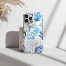 Beach Blue Floral Design Phone Case - Polycarbonate And TPU Cover - Multicolor - View 5