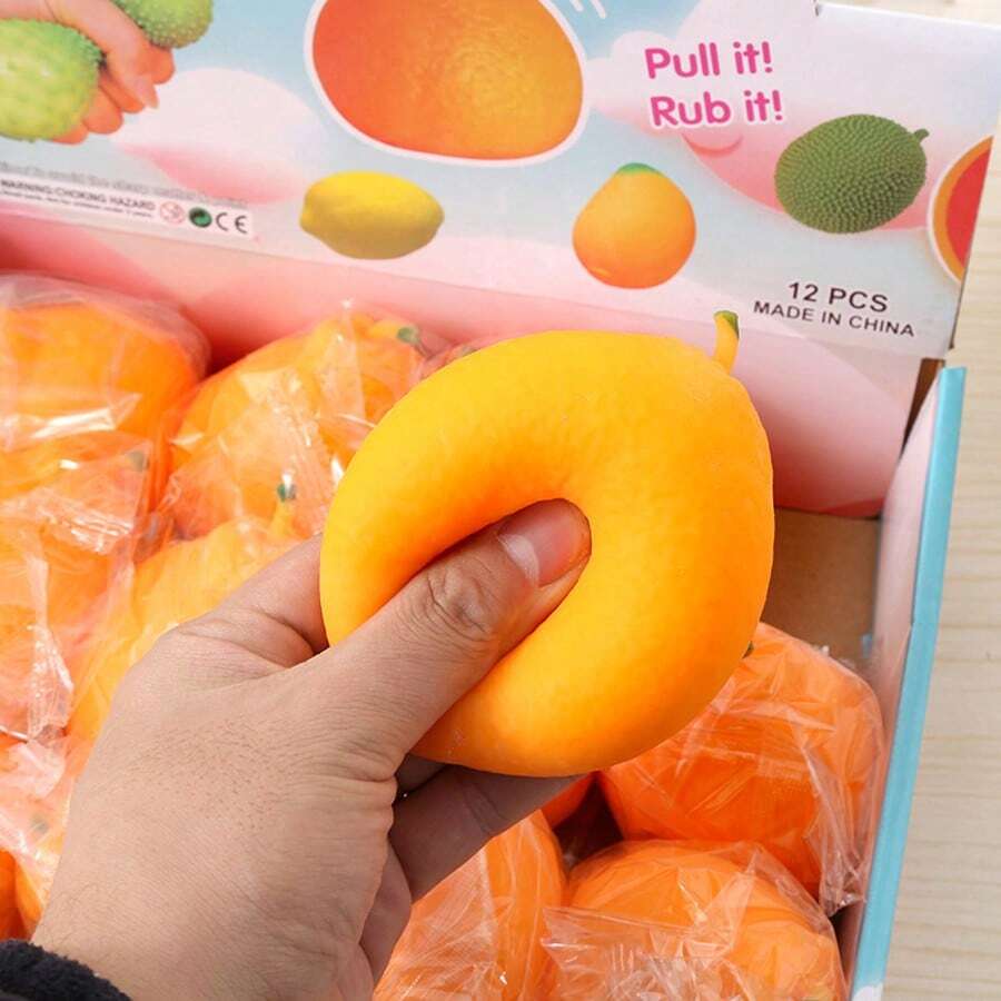 1 món đồ chơi bóp hình quả quýt xấu xí, đồ chơi bóp giảm căng thẳng hình trái cây chân thực, bóng bóp giảm áp lực, bóng bóp giảm căng thẳng dành cho người lớn làm việc văn phòng. - Nhiều màu - Xem 1