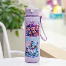 Hasbro 1 chiếc/Cốc có ống hút dễ thương in hình nhóm nhạc nữ K-POP săn phù thủy, bình nước thể thao hoạt hình có quai đeo đàn hồi dành cho học sinh. - Nhiều màu - Xem 14