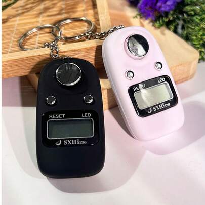 Silent Luminous Mini Electronic Counter, Ramadan Prayer Bead Counter, Keychain Portable, Suitable For Ramadan Prayer, Small And Compact, One-Key Reset, General Daily Counter