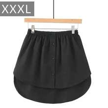 1pc Elastic Waist Extender, Women Shirt Extender, Adjustable Layered Fake Skirt Hem Extender - Black - View 15