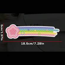 1 Stück Regenbogen & Herz Pfötchen Leuchtaufkleber, Kollisionswarnung Aufkleber für Elektrofahrrad, Motorrad, Auto, Fahrrad, bunter Aufkleber - 1 Stück - Übersicht 11
