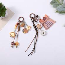 3 Móc khóa acrylic hình đồ ăn Mỹ cổ điển, gấu bông, bánh mì pizza, túi xách thời trang, mặt dây chuyền, phụ kiện túi xách. - Nhiều màu - Xem 7