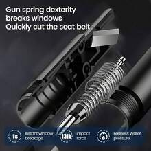 1件装二合一汽车车窗破窗器，安全无价，逃生锤守护生命，小巧便携逃生工具 - 逃生錘 - 查看 7