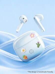 HP H10J Wireless Headphones With Cleaning Pen & 3D Stickers, Bluetooth 5.4, IPX4, 30H Playtime, Mic - View 2