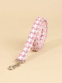 1pc Polyester Material Fresh Pattern Handmade Pet Leash, Suitable For Small Cats And Dogs Outdoor Use (Not Suitable For Large Active Dogs) - Pink - View 10
