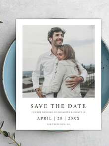 Thiệp báo hỷ tùy chỉnh có ảnh/Thiệp thông báo đám cưới cá nhân hóa/Bưu thiếp báo hỷ cho đám cưới/Thiệp mời cưới hiện đại/Thiệp mời tiệc đính hôn tùy chỉnh/Thiệp ảnh - Nhiều màu - Xem 11