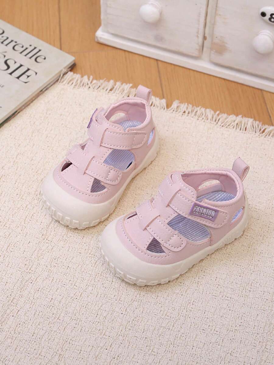 Giày sandal mùa hè mới 2026 cho bé gái, đế mềm chống trượt, giày công chúa cho bé mẫu giáo. - Hồng - Xem 1