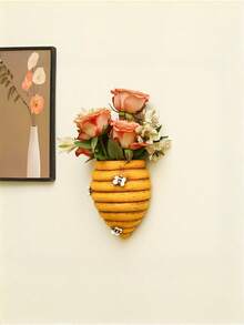 Hand-Painted Ceramic Honeycomb Vase, Bee-Themed Decorative Vase, Rustic Style Honeycomb Decor, Natural Ceramic, Gift For Bee Enthusiasts - Multiple Styles - View 10
