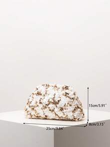 Tas Clutch Payet Wanita, Motif Acak, Cocok untuk Acara Malam, Pesta, Pernikahan, dan Acara Lainnya, Hadiah Elegan untuk Wanita - MultiWarna - View 7