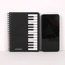 1PC Notebook, Coil Notebook, Music Stationery Set, Creative Gift, Piano Key Homework Notebook, Music Notebook (Color Random)Festival Gifts, Festival Presents, Stationery Gifts, Study Supplies, Birthday Gifts, Christmas, Back-To-School Season, Valentine's Day - Multicolor - View 8