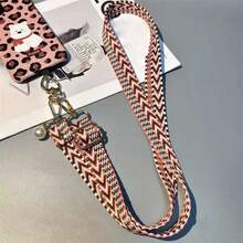 Dây đeo cổ/vai dệt kiểu retro, có thể điều chỉnh, dùng cho điện thoại, máy ảnh, thiết kế đa năng. - Nhiều màu - Xem 2
