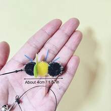 互动逗猫棒补充装，带铃铛的逗猫棒填充物，室内幼猫玩具棒，耐用室内猫咪娱乐玩具 - 查看 4