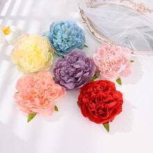 Pinza de pelo con flor grande, adecuada para uso diario, playa, vacaciones, tocado de novia para boda - Multicolor - Ver 3