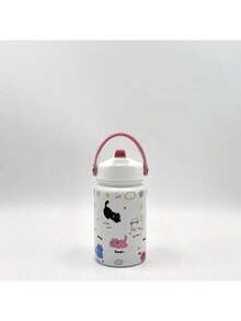 Bình nước giữ nhiệt 32oz có ống hút, thiết kế hình mèo bằng thép không gỉ, nắp lật, ống hút và tay cầm, chống rò rỉ, chất liệu kim loại, có thể tái sử dụng, miệng rộng, thích hợp cho du lịch, phòng tập thể dục và trường học. - Nhiều màu - Xem 8