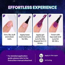Beetles 20 Colors Cat Eye Gel Nail Polish Set - Glitter Red Green Blue Brown Black, Magnetic Base & Matte Glossy Top Coat, Galaxy Gemlight Soak Off UV Manicure Salon Gift For Women - 20 Color Stellar Mirage - 查看 7
