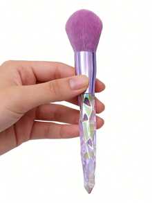 2 Pieces / 1-Piece Loose Powder Brush Set: Featuring A Stunning Aesthetic With Purple Gradient Crystal Handles That Offer A Comfortable, Premium Grip. The High-Quality Nylon Bristles Are Easy To Clean, Incredibly Soft To The Touch, And Gentle On The Skin-Never Prickly Or Prone To Shedding. - Multicolor - View 8