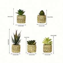 5 chậu hoa giả, cây mọng nước giả, đồ trang trí hoa bằng nhựa, thích hợp trang trí trong nhà/ngoài trời, nhà cửa, nhà bếp, bàn làm việc, trang trí đám cưới. Một món quà tuyệt vời và lời chúc tốt đẹp cho Ngày của Mẹ, Ngày của Cha, 520. - Bộ bonsai nhân tạo 5 món - Xem 7