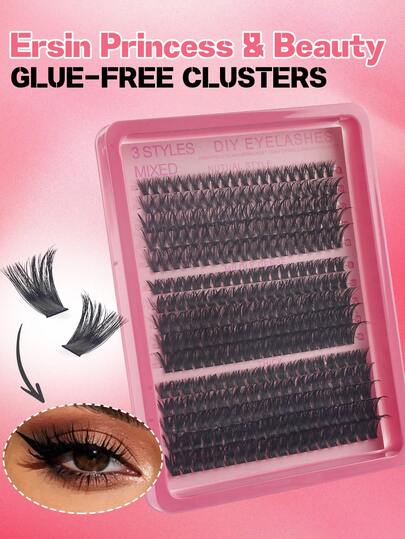 15排300片D型卷翘浓密DIY假睫毛，适合打造浓密、蓬松、自然的眼妆，家用大容量单眼假睫毛，适合初学者、入门级用户、化妆师，柔软持久，价格实惠，可DIY狐狸眼/猫眼分段式假睫毛，便携式设计，适用于旅行、舞台表演、婚礼、户外活动、日常工作、音乐派对、节日庆典，也是馈赠亲友的理想之选（60D、80D、100D）。