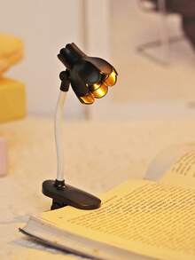 1pc Adjustable Angle Bell-Shaped LED Book Light With Clip, Desktop Decor Lamp, Eye-Caring Reading Light, Battery Included - Huang Guang - View 16