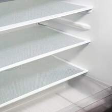 1/4/8pcs Washable Refrigerator Mats, Waterproof And Oil-Proof Fridge Shelf Liners, Freezer Compartment Glass Rack & Drawer Covers - White - View 5
