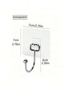 Bộ 10 móc dán đa năng cỡ lớn, chịu tải tối đa 37 pound, thích hợp cho các loại móc chống thấm nước cỡ lớn trong phòng tắm khách sạn. - Nhiều màu - Xem 6