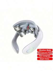 Electric Neck Massager, Neck And Shoulder Massage, Spine Relaxation, Automatic Heating, Therapy Relief, Rechargeable - Multicolor - View 11
