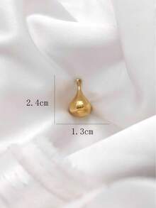 1 pieza Colgante de collar de estilo casual de acero inoxidable chapado en metal, adecuado para uso diario - Amarillo Oro - Ver 4