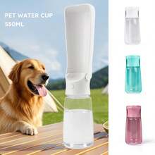 1 pieza Taza de agua portátil y plegable para mascotas de 350ml/550ml - Multicolor - Ver 5
